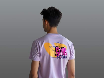 Taarak Mehta Ka Ooltah Chashmah| Lavender Back Printed Regular Fit T-Shirts For Men (JABARJAST)