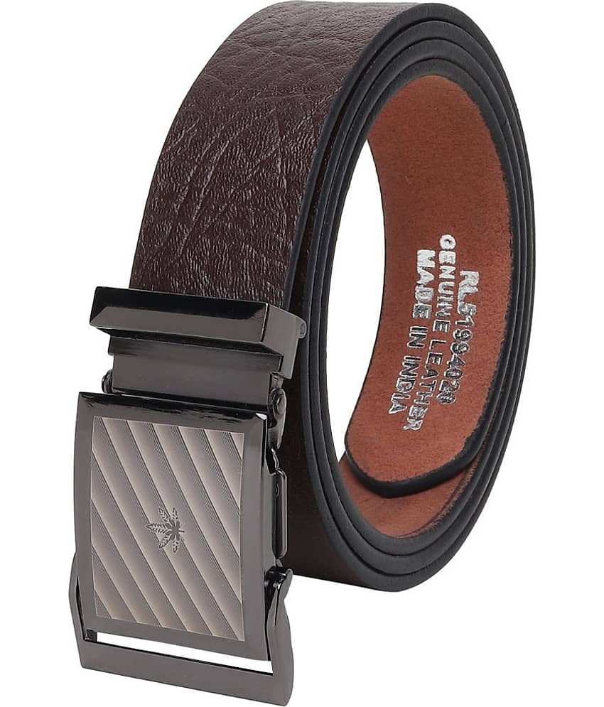 SILKSHOPPING - Brown 100% Leather Men's Formal Belt ( Pack of 1 )