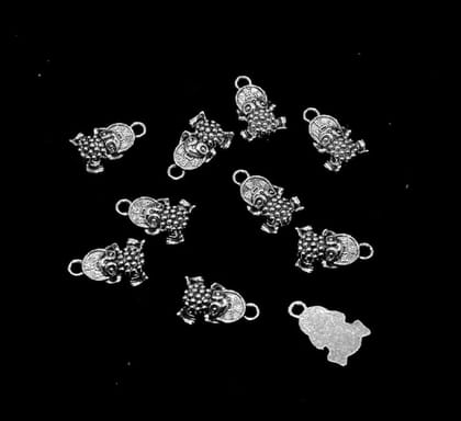 Silver Mini Metal Alloy Charms Silver Smooth Finish Use For Jewelry Makings , CHS-006-Per Packet of Approx 30 Pcs (50 Gram) / 17X11 MM