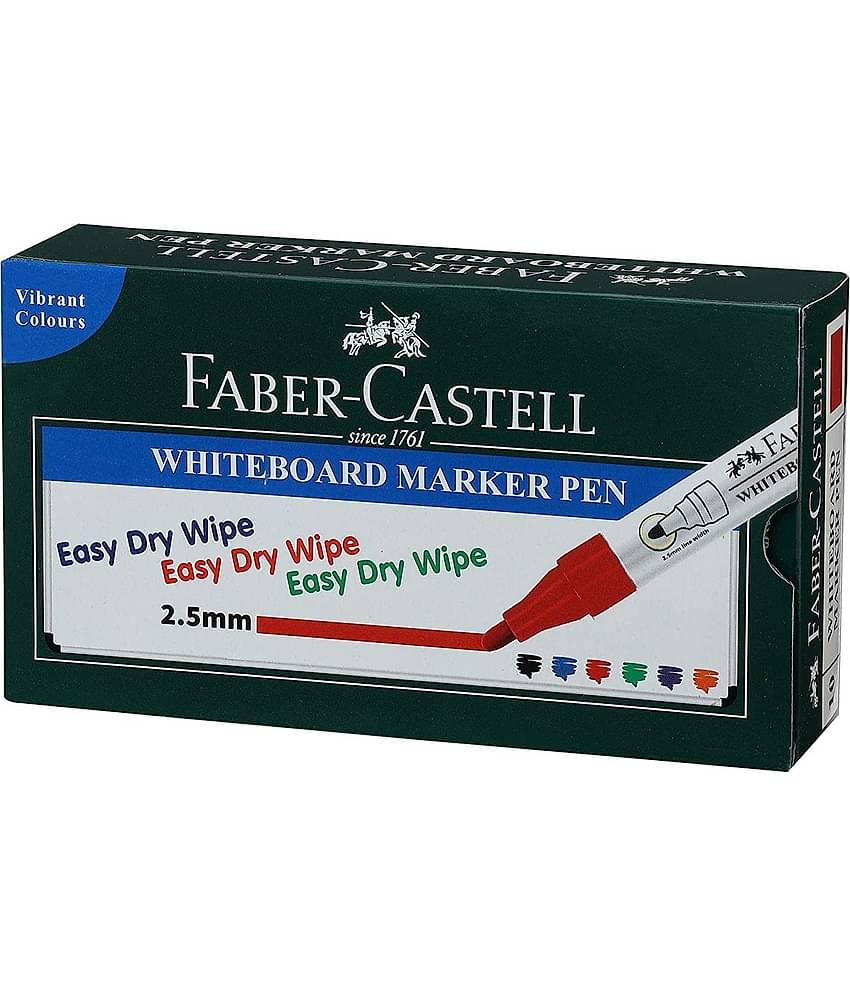 FABER CASTELL 155421-WHITEBOARD MARKER PEN, RED,  PACK OF 20