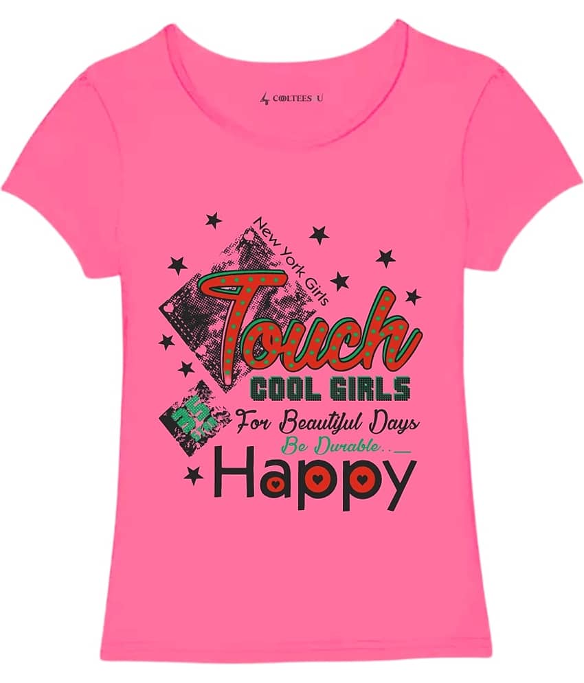 COOLTEES4U Pack of 1 Girls 100% Cotton T-Shirt ( Pink )