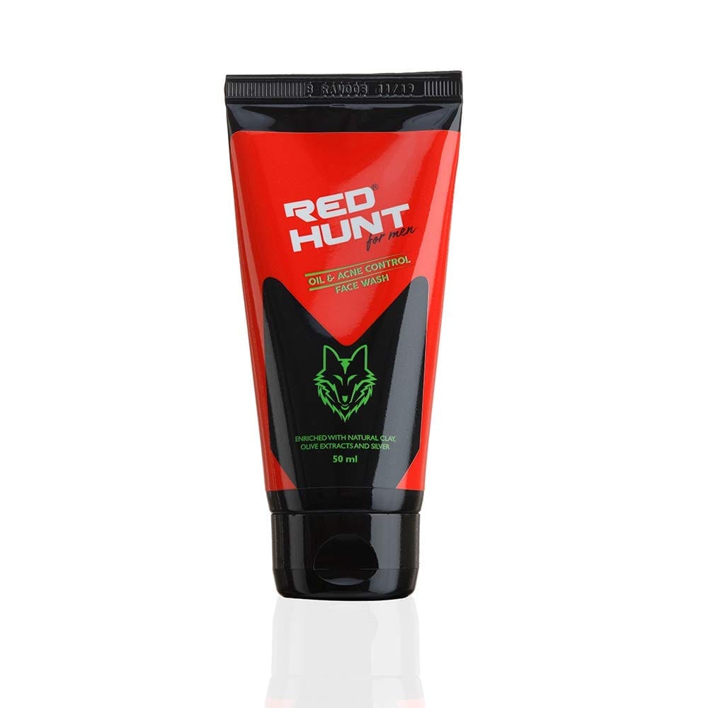 Red Hunt Men Face Wash Acne & Oil Control face wash For Refreshed and Clear Skin 50ml