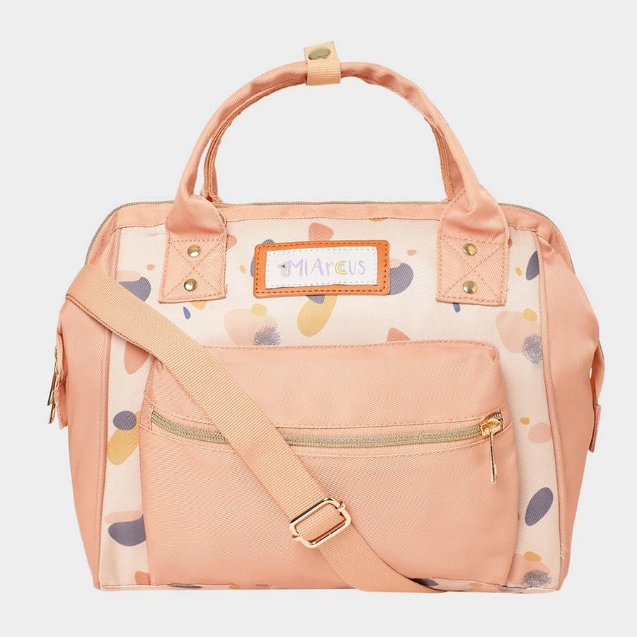 Stone Print Diaper Bag-32x29 cm / Peach
