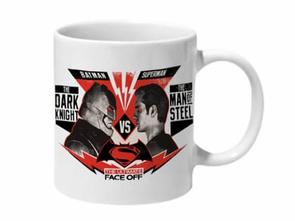 Multicolor Batman Vs Superman Ultimate Face Off Ceramic Mug