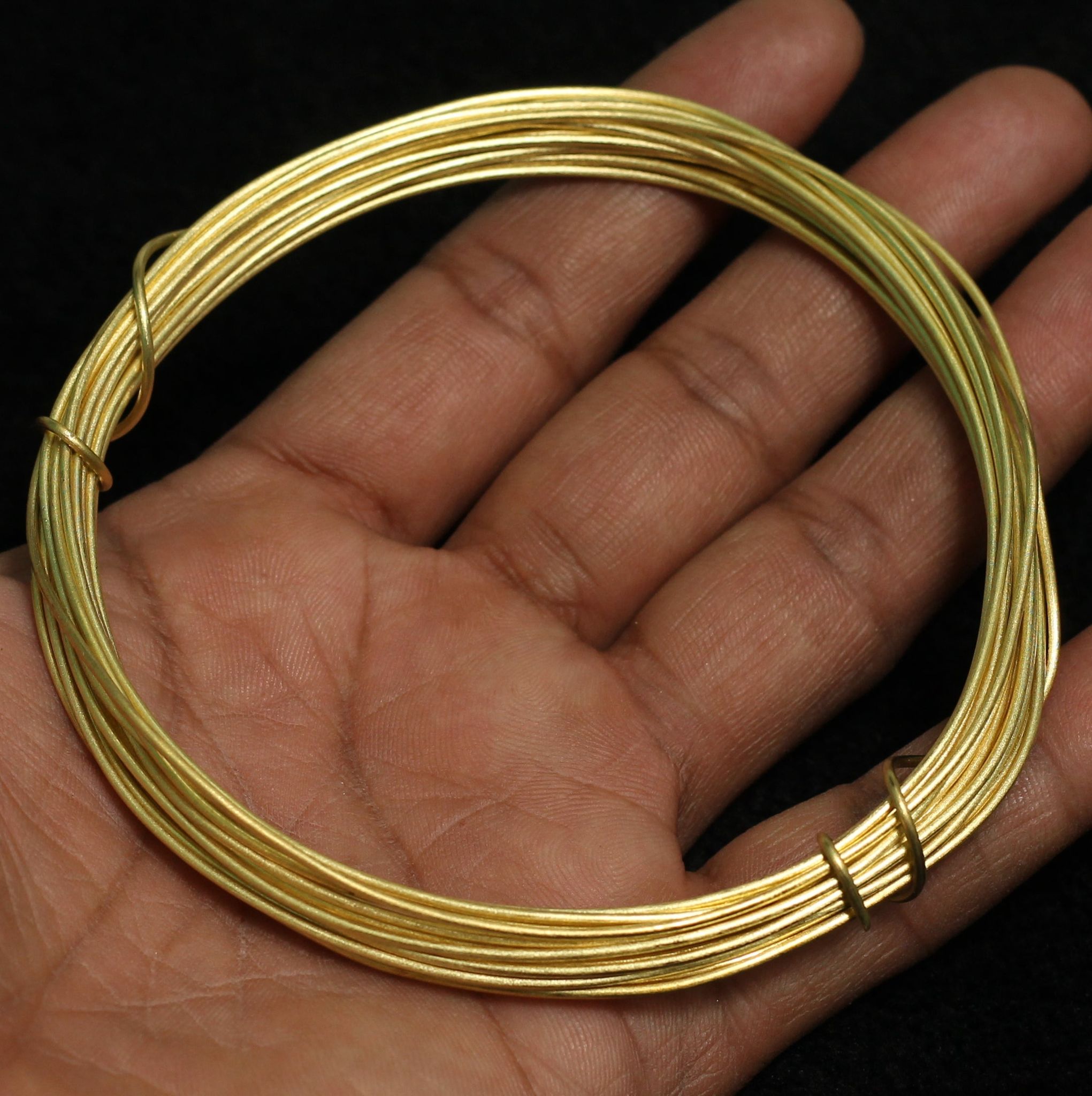 1 Kg, 18 Gauge  Golden Plated Brass Craft Wire-Golden / Brass / 1.20mm