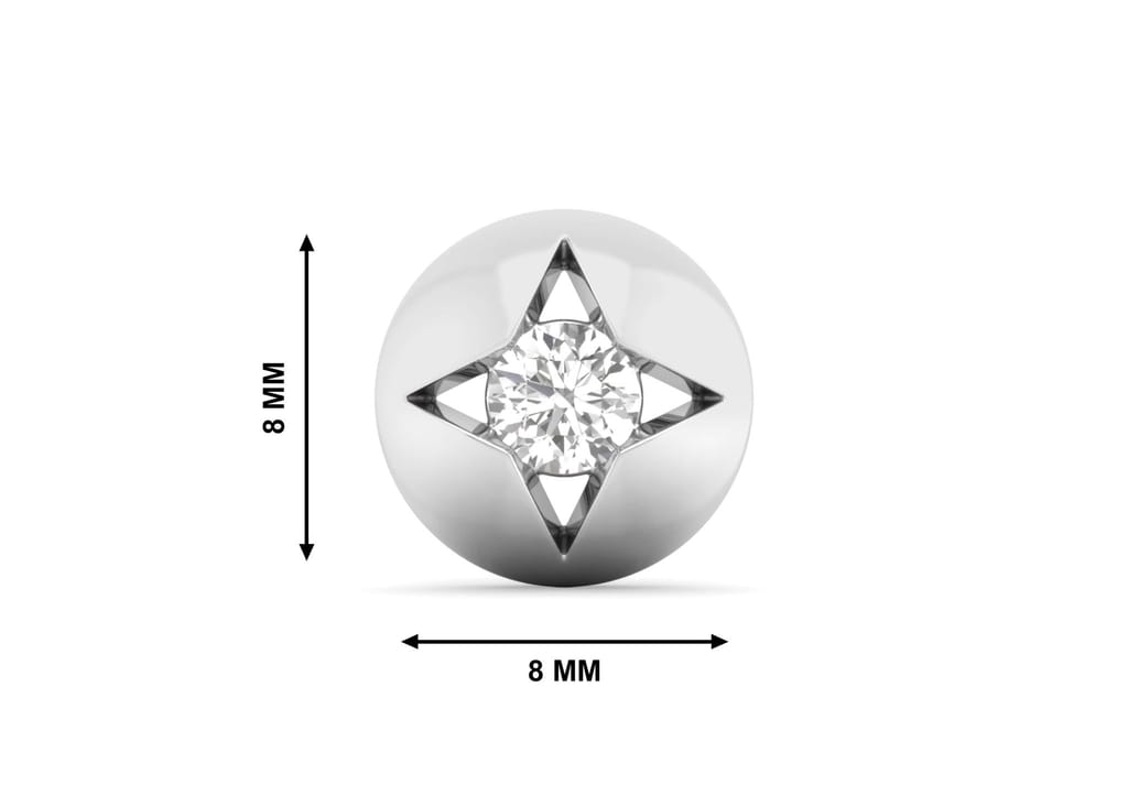 Radiant Starburst Ear Stud For Him (1 Pc Only)