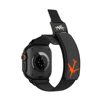 Premium Wild Trail Magnetic Buckle Nylon Band By iSerieshub For Apple Watch-49 - 46 - 45 - 44MM / Black B