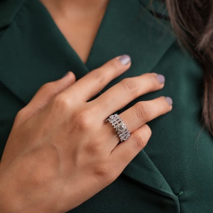 Silver Evolve Ring-Size 13