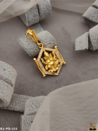 Claasical Dimond border ganpati Pendant PD-222