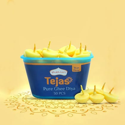 Ghee Diya Batti (Wicks) by Shubhkart 1 pack (30 pieces)