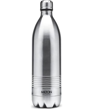 Milton Duo DLX 1000 Thermosteel 24 Hours Hot and Cold Water Bottle, 1 Litre, Silver