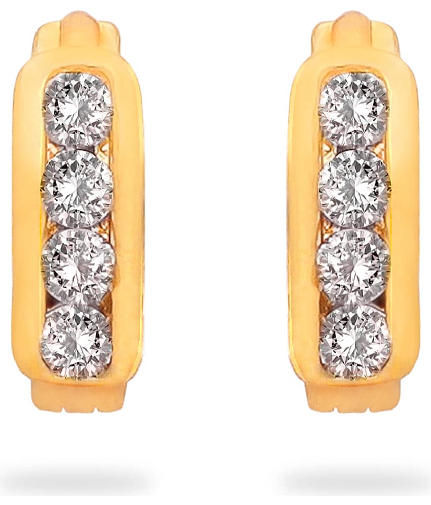 LUV FASHION Golden Huggies Earrings ( Pack of 1 )