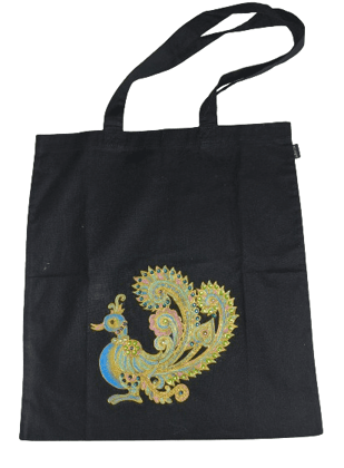 Tanjore Art On A Cotton Tote Bag Tanjore Art On A Cotton Tote Bag