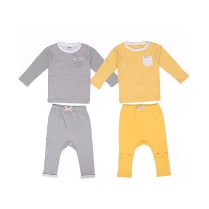Unisex Snuggly Set (PJ & T-Shirt Pack of 2 Sets) - Koala-18-24 M / Multicolor