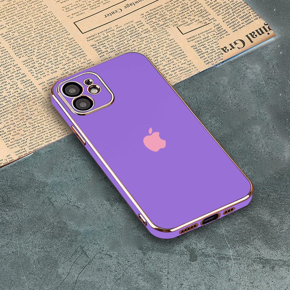 iPhone 12 Mini Deluxe Plating Camera Protector Case-Purple