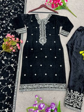 Designer Party Wear Look Top-Sharara And Dupatta