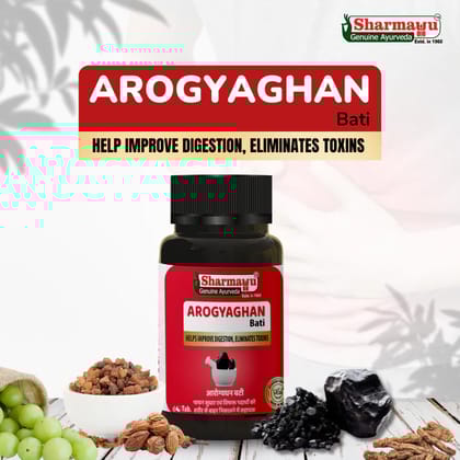 Sharmayu Arogyaghan Bati - Ayurvedic Digestive Wellness Tablets (60 Tabs)