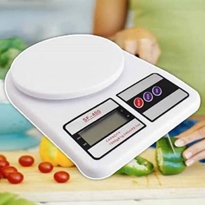 SF-400 Digital Kitchen Scale – 10kg Capacity Electronic Weighing Scale with LCD Display for Kitchen, Baking & Home Use