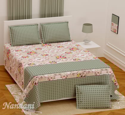 Bedsheet Adda Soft Cotton Jaipuri Double Bedsheet | King Size Bed Cover