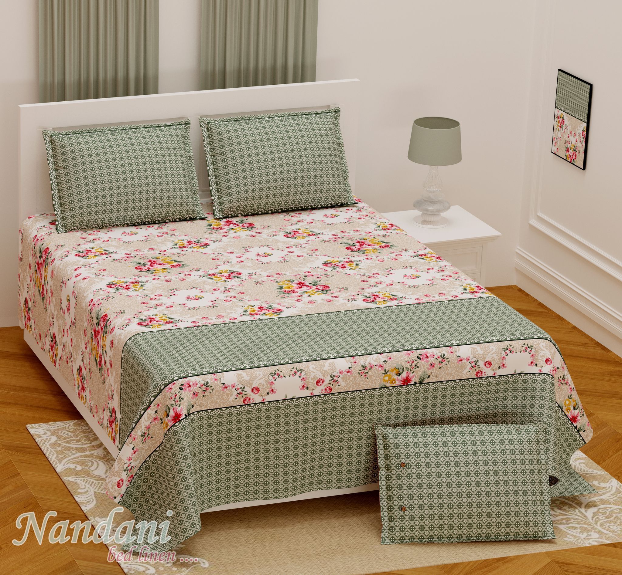 Bedsheet Adda Soft Cotton Jaipuri Double Bedsheet | King Size Bed Cover