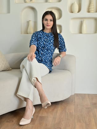 Laila Shirt-M / Indigo