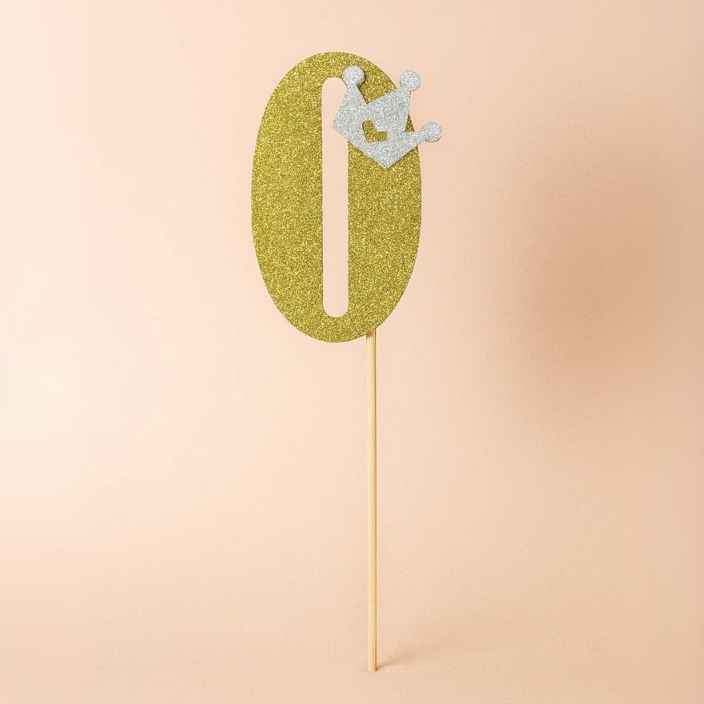 Number 0 Cake Topper - 1PC - Party and Festive Needs | Buy online on ZillyBuy
