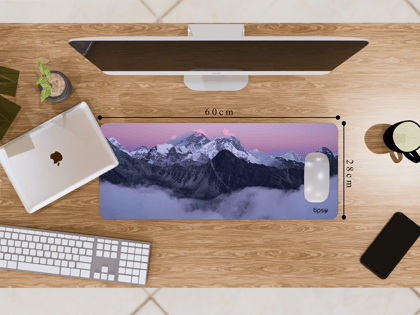 "MOUNTAIN ICE- NATURE LOVER " Gaming Mousepad- Elevate Your Gaming Experience-Medium (28CM X 60CM)