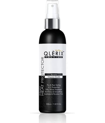 QLERIX Heat Protection Hair Spray with Keratin, Vitamin E & B5 Hair Sprays 200 mL