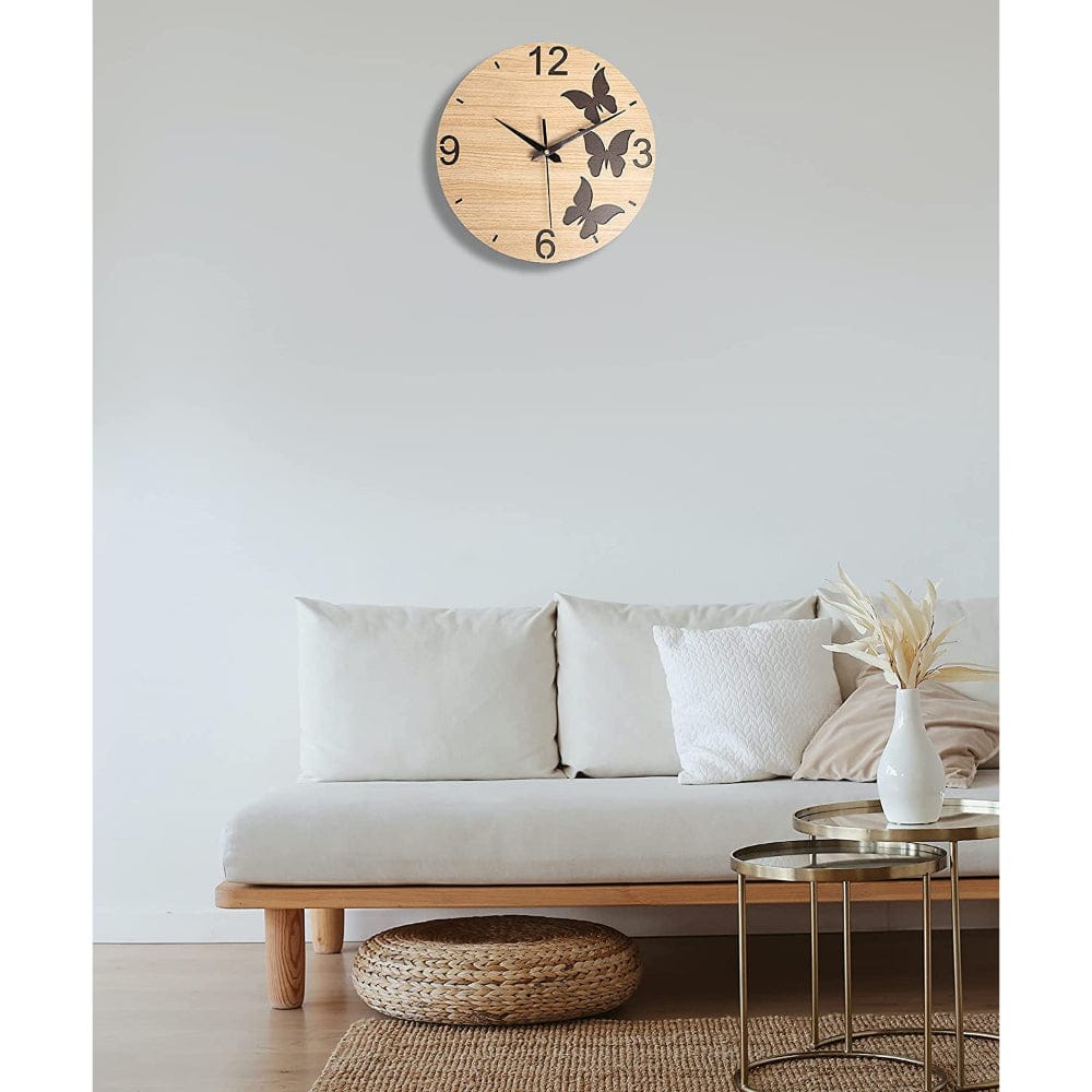 Personalized butterfly Wooden Wall Clock