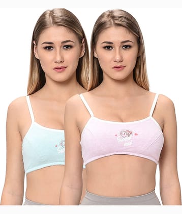 Elina Multi Color Cotton Solid Sports Bra