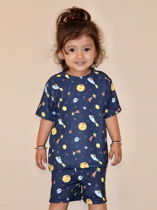 Cosmic Adventure Kids Short Set-1-2 Years