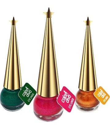 Color Diva Green Glossy Eye Liner Liquid ( Pack of 3 )