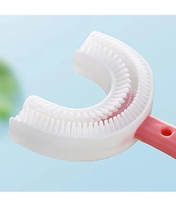 Kids Toothbrush for Kids 3-5 Years Children U Shape Baby Brush Teeth Cleaner Silicone Tooth Brush Head 360 Degree Cleansing, Pack of 1