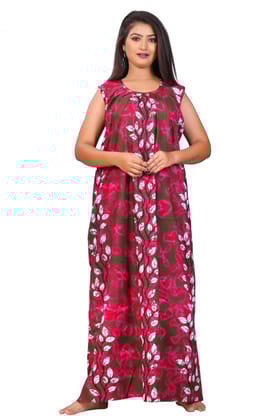 Fabimi Women Sleeveless Cotton Nighty