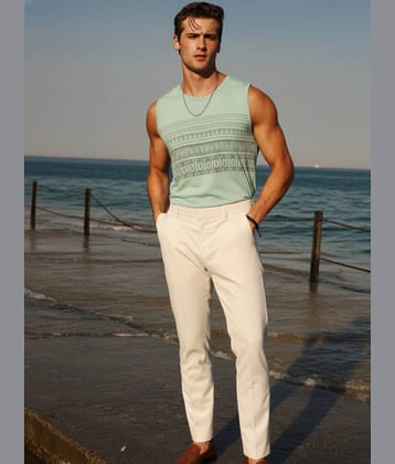 Rigo Pack of 1 Cotton Gym Vest For Men ( Olive )