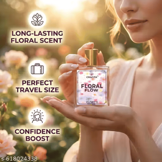 FLORAL FLOW - Elegant Floral Fragrance for Women | Long Lasting & Romantic Feel | Premium Floral Scent | 50mL