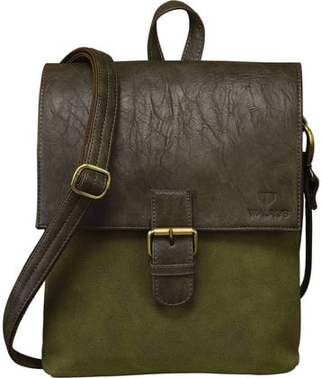Walrus Green Solid Messenger Bag