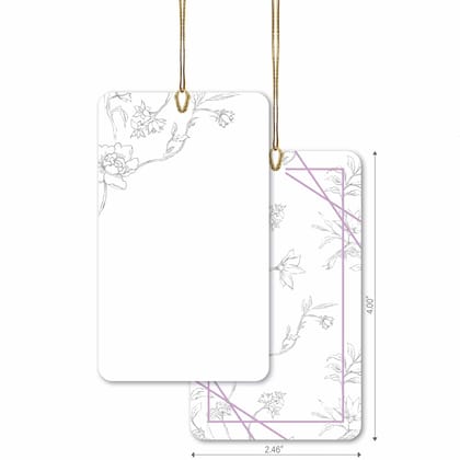 Vintage Flora - Gift Tags-Pack of 15 / Purple / No