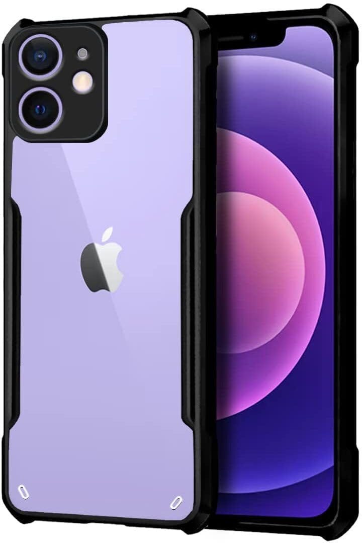 PLUGTECH Slim Shockproof Case | Matte Black Soft | Drop Protection | Precise Cutouts | Premium Mobile Cover for iPhone 12 Mini 5.4