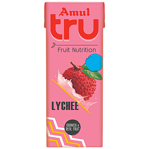 Amul Tru Litchi, 180 ml Tetra Pak