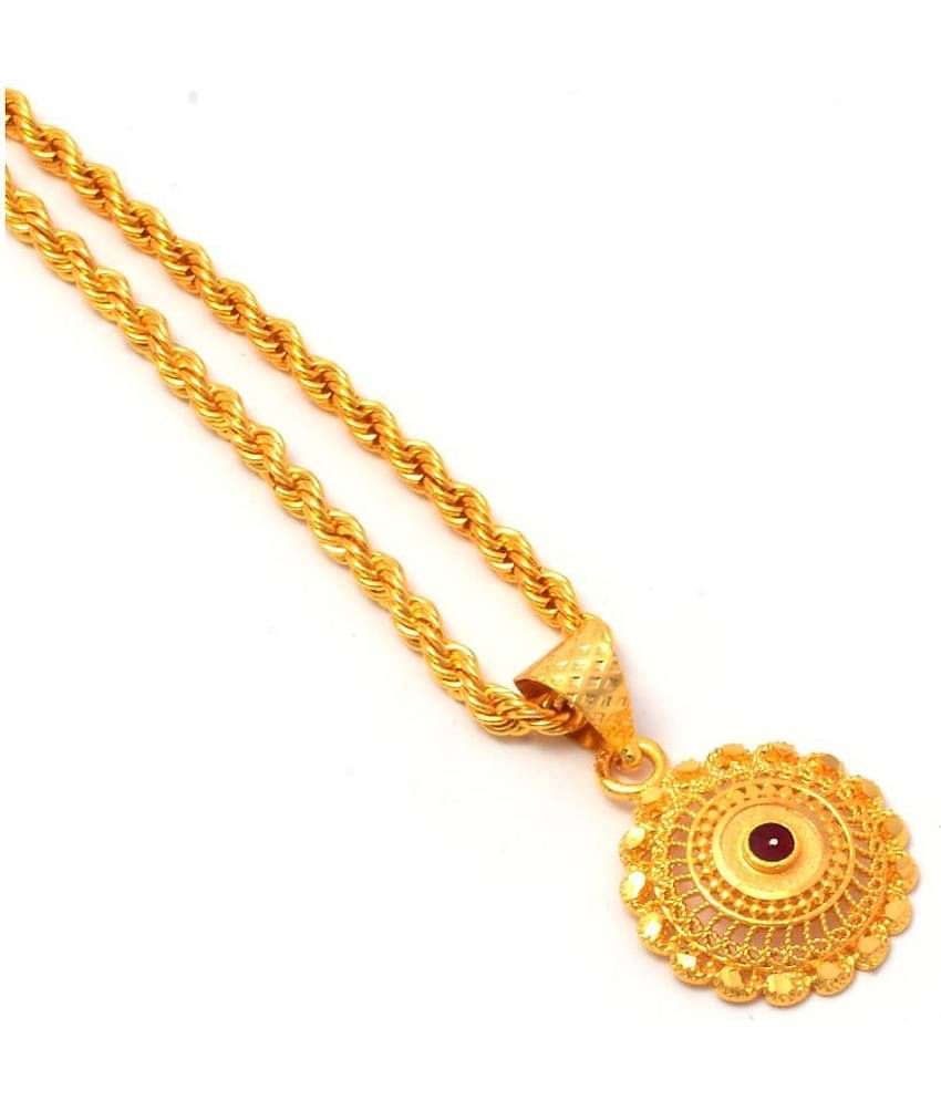 Jewar Mandi - Golden Pendant ( Pack of 1 )