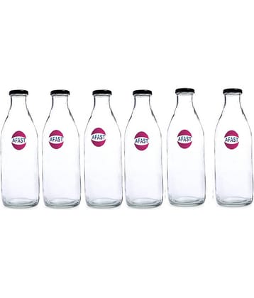Somil Glass Storage Bottle, Transparent, Pack Of 6, 500 ml