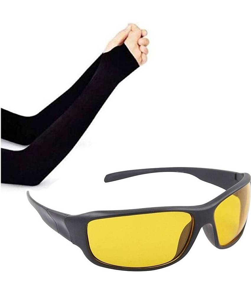 Bentag Combo pack of Riding Night vision Goggles and Arm sleeves