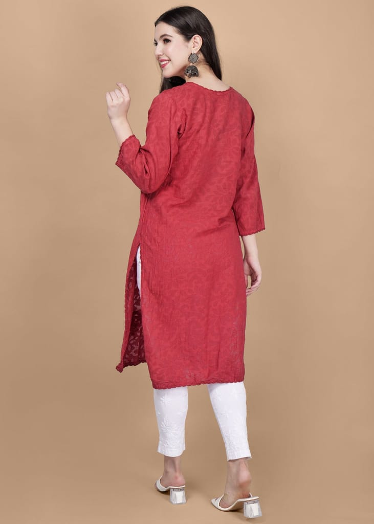 Braso Cotton Hand Embroidered Chikankari Work Kurta