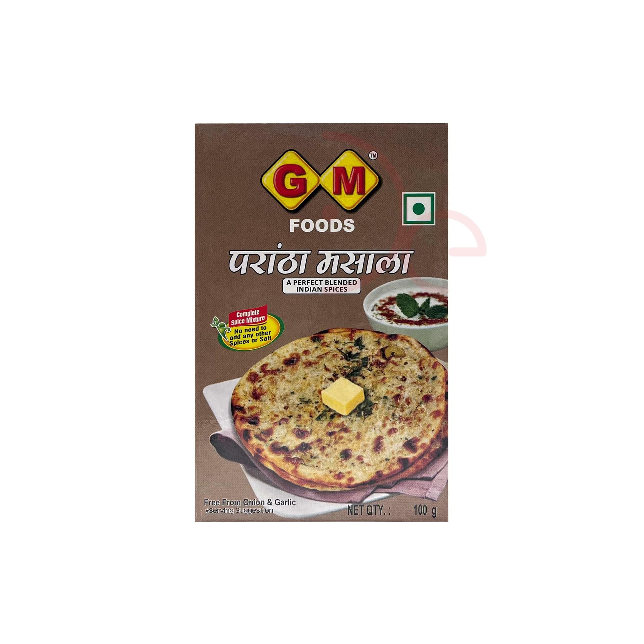 GM Foods Prantha Masala Powder 100 Gram | Perfect Spice Blend for Paratha, Roti & Flatbread | Aromatic, Flavorful & Ready to Use | No MSG, Artificial Colours & No Preservatives