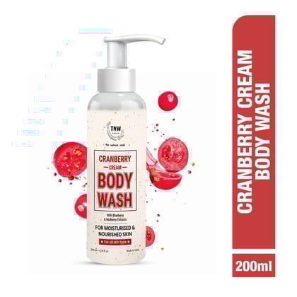 Cranberry Cream Body Wash For skin brightening & skin nourishment .-200ml