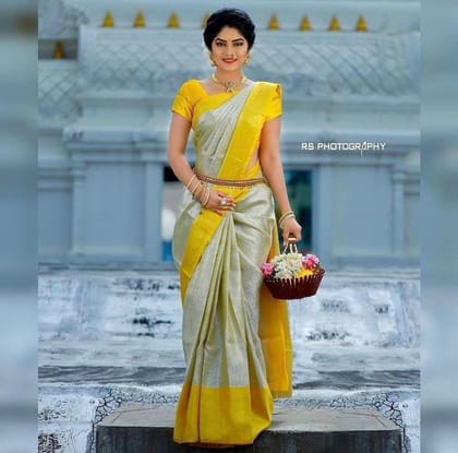 Zari Work Silk Saree With Blouse Piece
