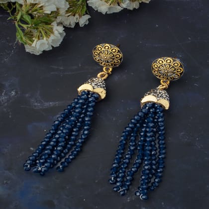 vivinia BY VIDHI MEHRA Florence Gold Plated BlueWomens Beaded Pair of Earrings (Freesize) - VE629