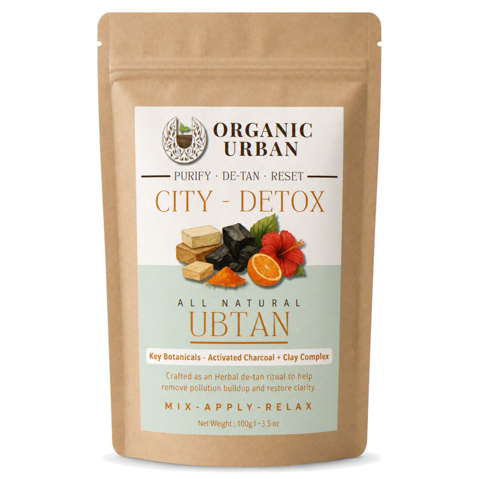 Organic Urban City-Detox Ubtan | Face Pack Powder | 100 g