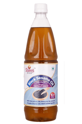 Shreeji Oils Black Sesame Virgin Cold Pressed Edible Oil, 1 L